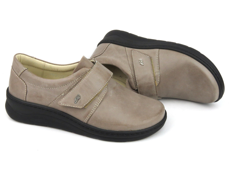 Pohodlné dámské boty na suchý zip - Waldi 0693, cappucino