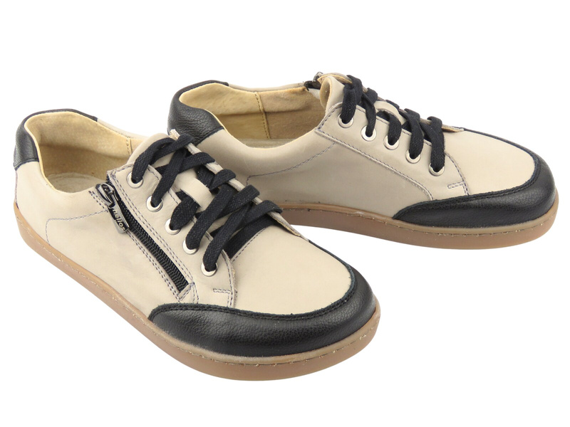 Barefoot minimalistické dámské kožené polobotky Helios Komfort 470, černé