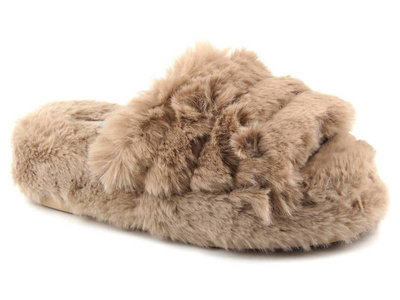 Kožešinové, měkké dámské pantofle TAMARIS 27200, béžové