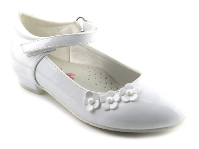 Dětské boty, dívčí lodičky Wojtyłko 5B1357B, bílé