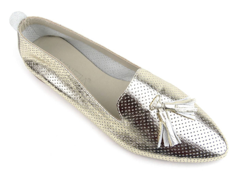 Mokasíny, balerínky se střapcem - VENEZIA 22211, zlatá