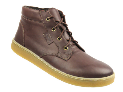 Pánské barefoot kotníkové boty Helios Komfort 833, hnědé