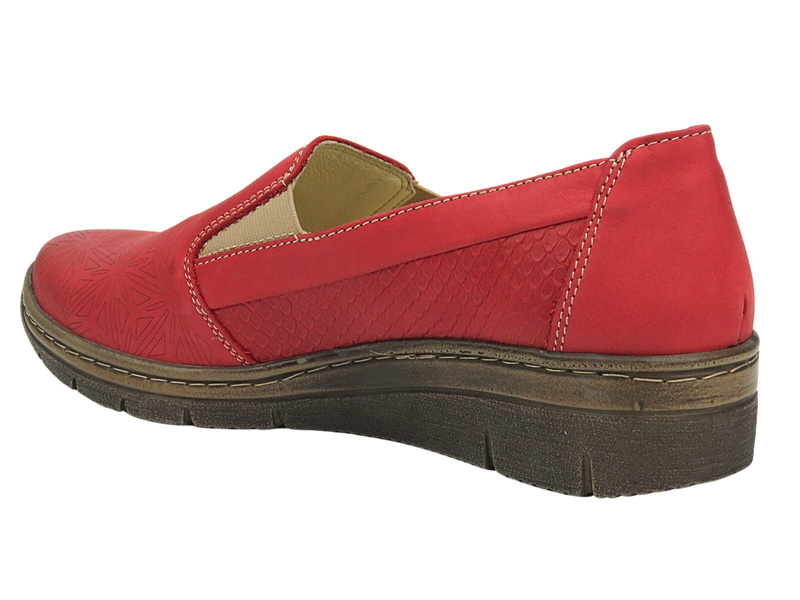 Dámské kožené boty s výřezy - HELIOS Komfort 364, béžová