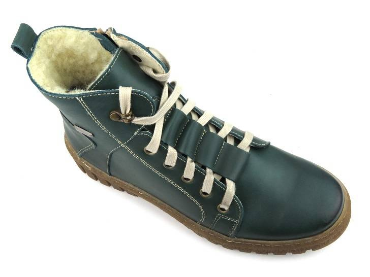 Dámské kožené boty zateplené vlnou - HELIOS Komfort 577W, cappuccino