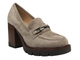 Elegantní dámské boty na kostce - Potocki 24-12040, khaki