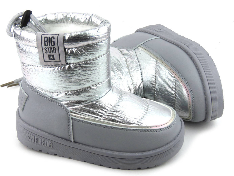 Dětské sněhule s manžetou - BIG STAR KK374218, šedé