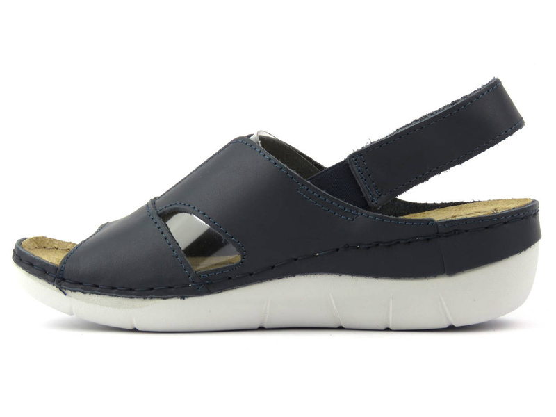 Pohodlné dámské kožené sandály - Befado dr Orto Casual 158D015, tmavě modrá