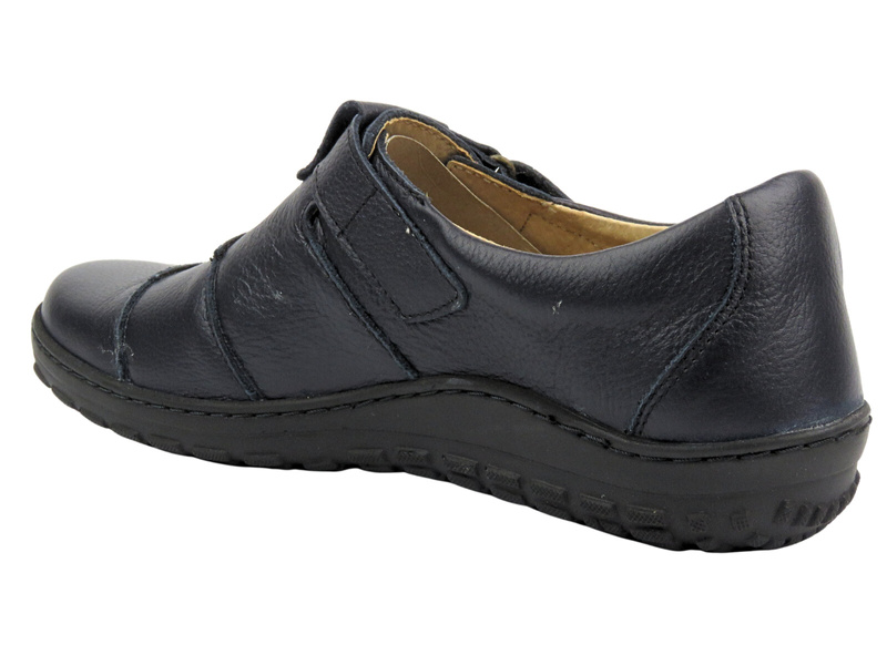 Pohodlné dámské boty z měkké kůže Helios Komfort 780-2, tmavě modrá