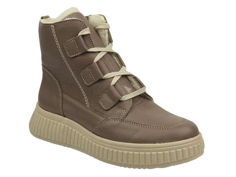 Dámské kozačky polské značky HELIOS Comfort 559 Brown se zipem