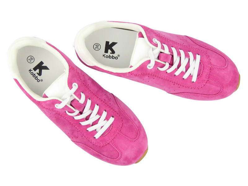 Pohodlné kožené dámské polobotky Kobbo 41536, fuchsiové