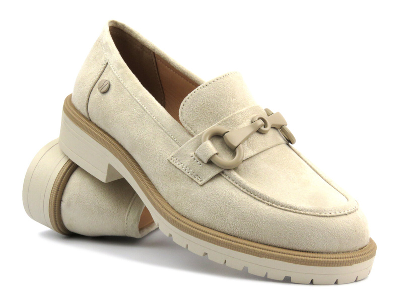 Dámské polobotky, mokasíny - Inblu IC-12, béžová barva