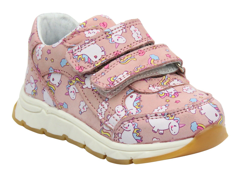 Dětské kotníkové boty, polobotky na suchý zip - Jamet 1115, růžové