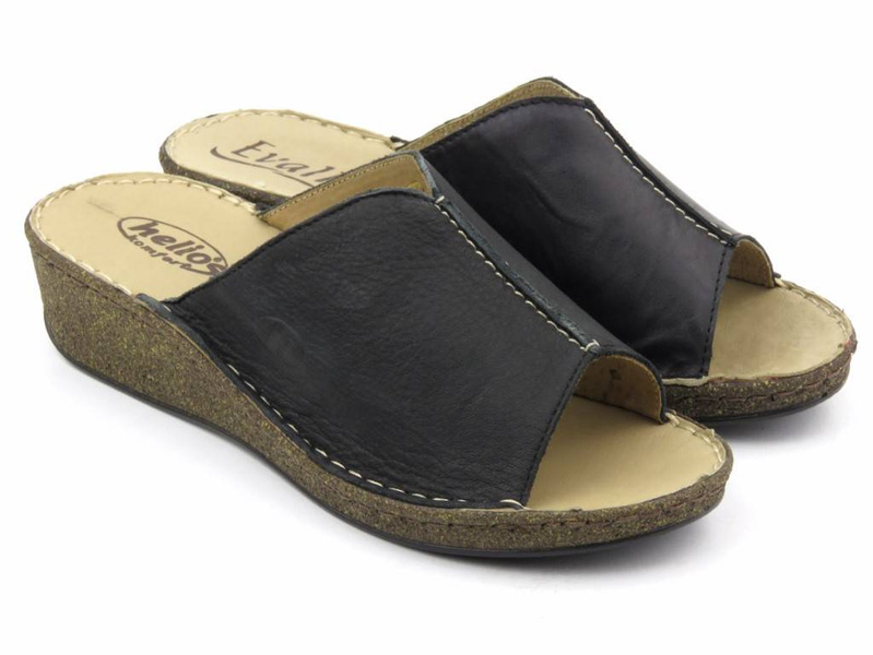 HELIOS 227 dámské žabky, černé II