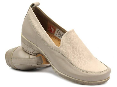  Dámská kožená polobotka - GALANT 1026, béžová