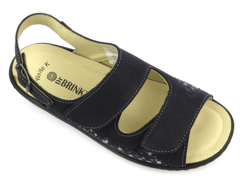 Dámské kožené sandály - Brinkman 710135-05, námořnická modř