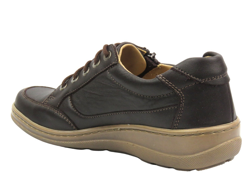 Pohodlné dámské boty ve sportovním stylu - Helios Comfort 357, tmavě hnědá