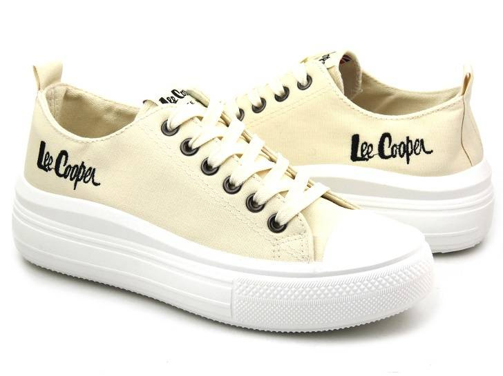 Dámské tenisky na platformě - LEE COOPER LCW-23-44-1626L, béžové