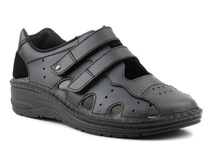 Pohodlná obuv, dámské zdravotní sandály - Berkemann Tec-Pro Larena 09310-875, černá