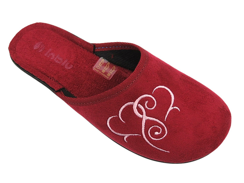 Dámské domácí pantofle Inblu NC-5B Maroon Slip-on