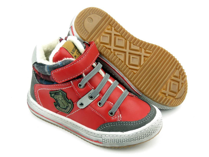 Zateplené dětské boty AMERICAN CLUB GC 25/21, červené