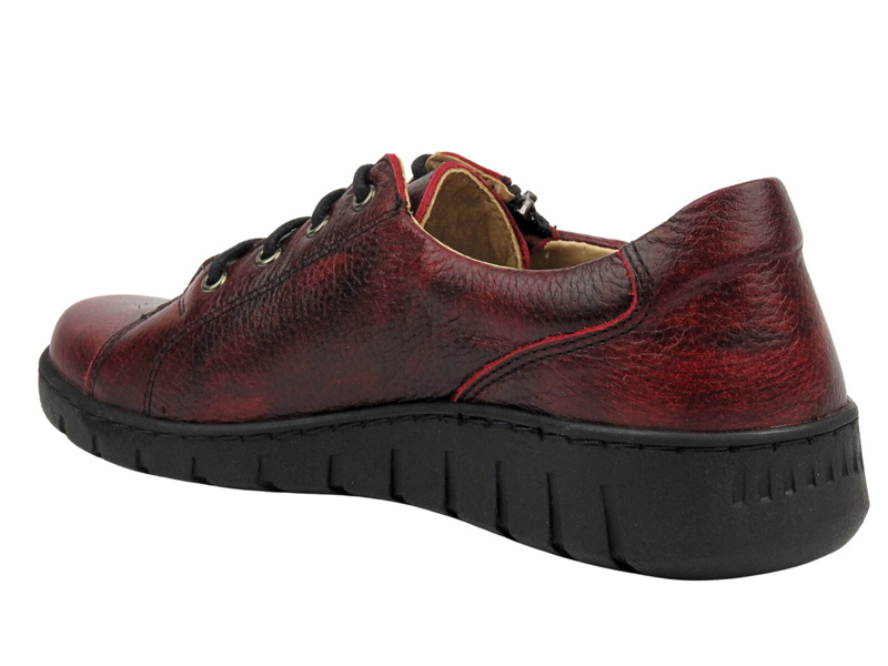 Dámské kožené boty HELIOS Komfort 411, tmavě modrá 3