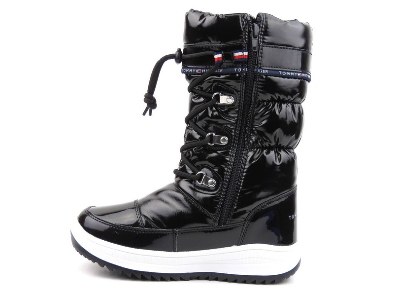 Vodotěsné dámské vysoké boty do sněhu - TOMMY HILFIGER T3A6-32035, černé