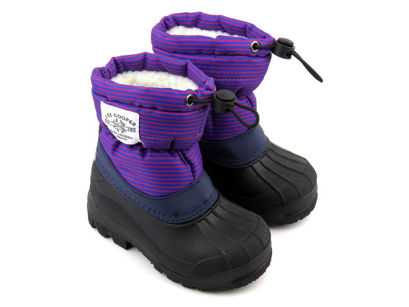 Dětské sněhule s ovčí kůží - LEE COOPER LCJ-21-44-0526K, fialové