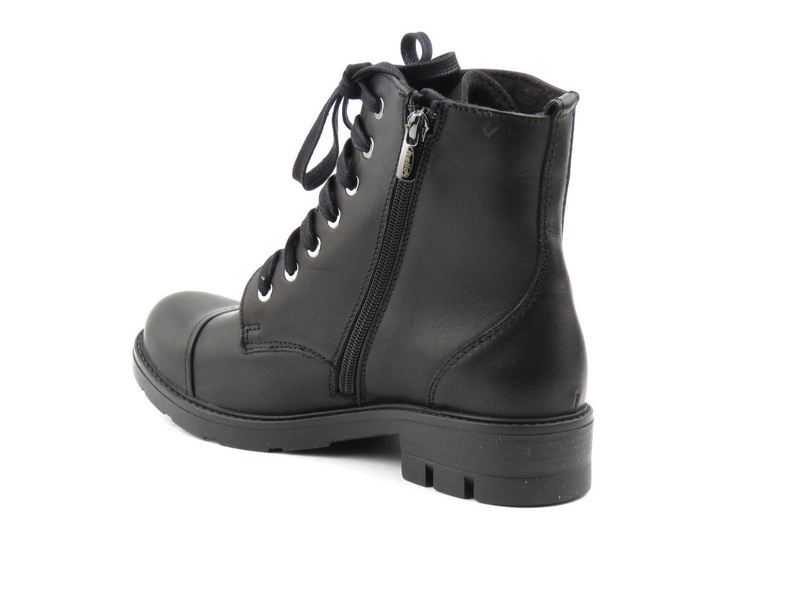 Kožené kozačky, dámské kozačky polské značky HELIOS Komfort 578, černé