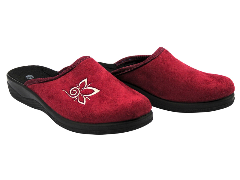 Pohodlné dámské pantofle INBLU CU-5H, bordové