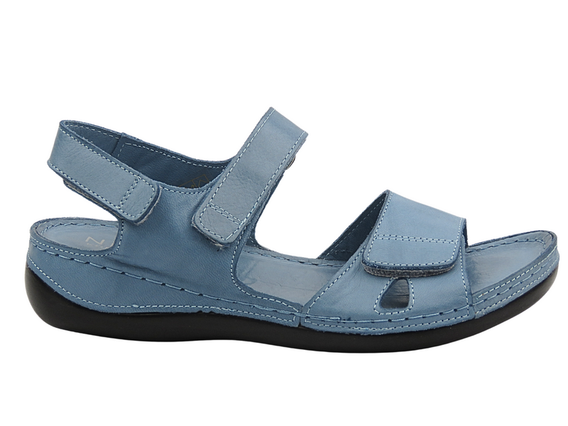 Dámské kožené sandály Nika Comfort H-180 modré