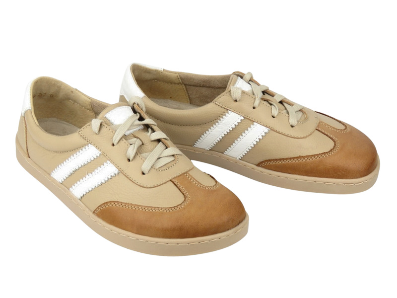 Dámské barefoot boty z pravé kůže Helios Komfort 469, světle hnědé