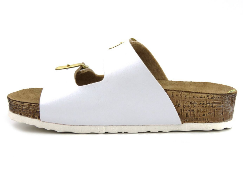 Dámské žabky se silnou podrážkou - INBLU NM-28, bílé