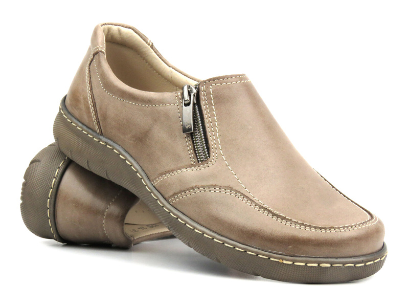 Dámské kožené boty - Waldi 0820, béžová