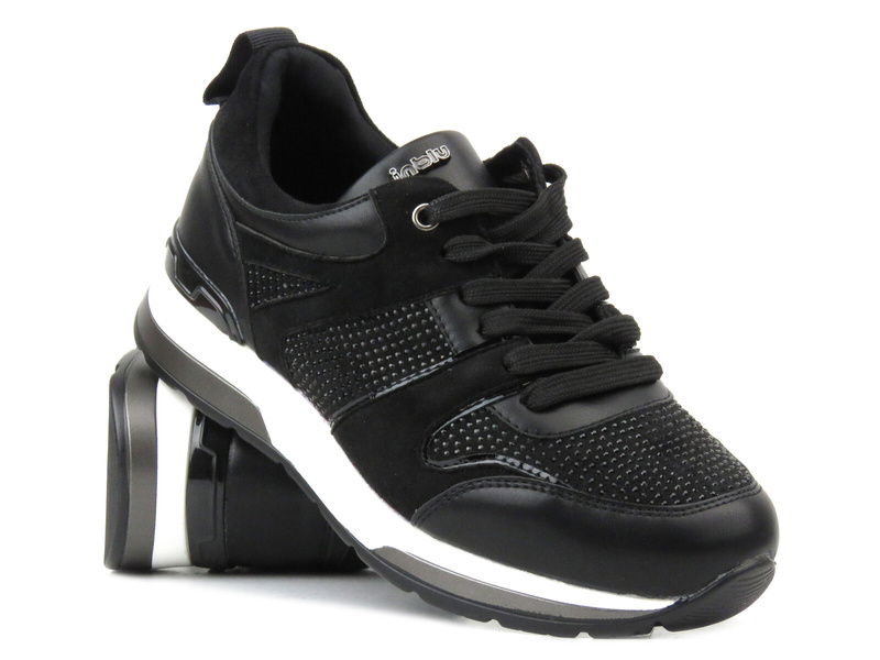 Dámské tenisky z ekologické kůže - INBLU IN-1303, černé