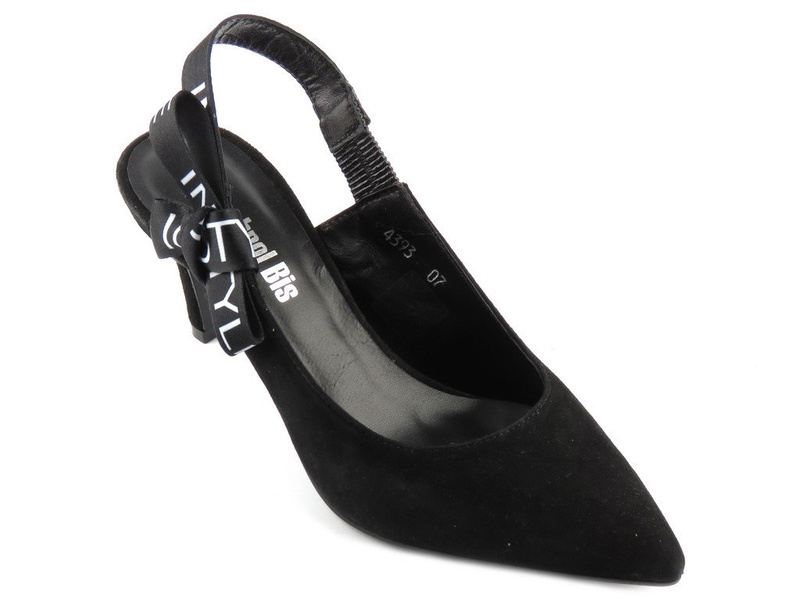 Dámské kožené sandály v glamour stylu - Conhpol Bis 4393, černé