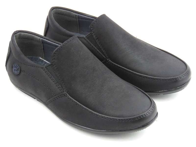 Společenská obuv pro chlapce, společná obuv - WOJTYŁKO 2099, černá