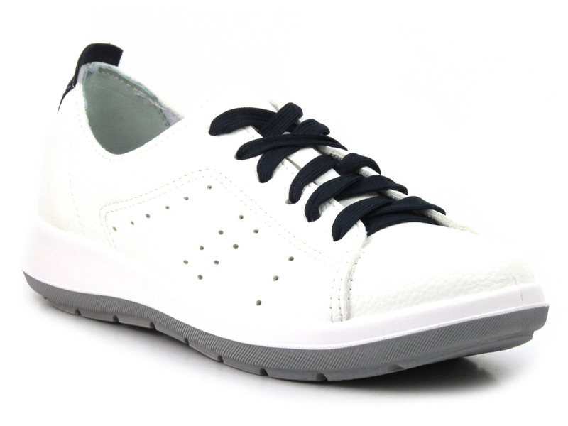 Pohodlné dámské boty na jaro a léto - Inblu WG-26, bílé s tmavě modrou