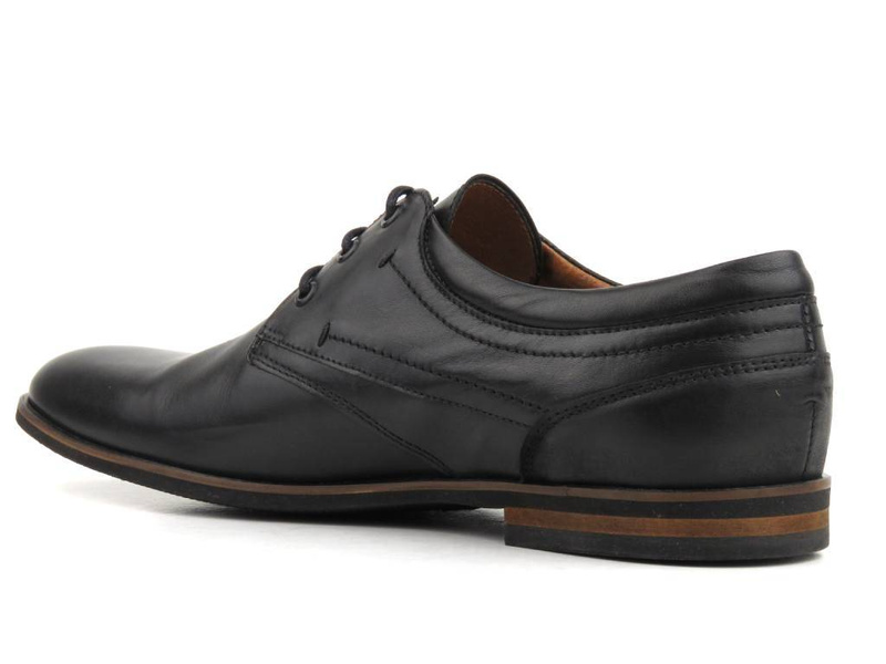 Pánské kožené boty - CONHPOL 6507, černé