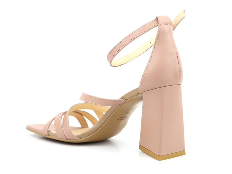 Dámské sandály s nápadným podpatkem - Uncome 36257, růžové