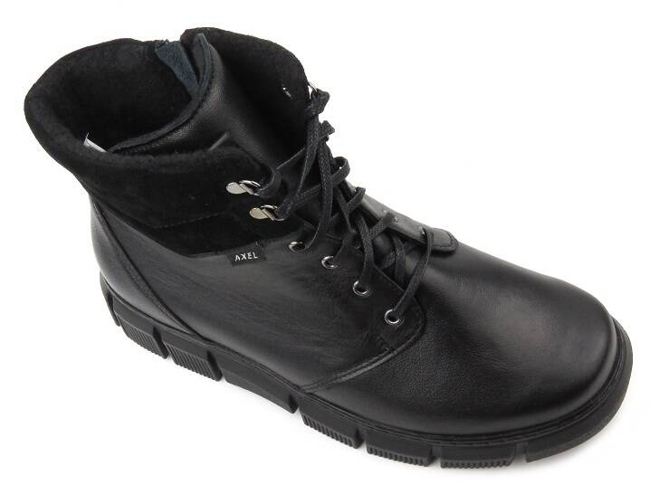 Dámské kožené kotníkové boty - AXEL 4482, černé