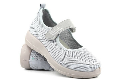 Polobotky, dámské boty na suchý zip - NOVINKY 22TX02-4695, šedé