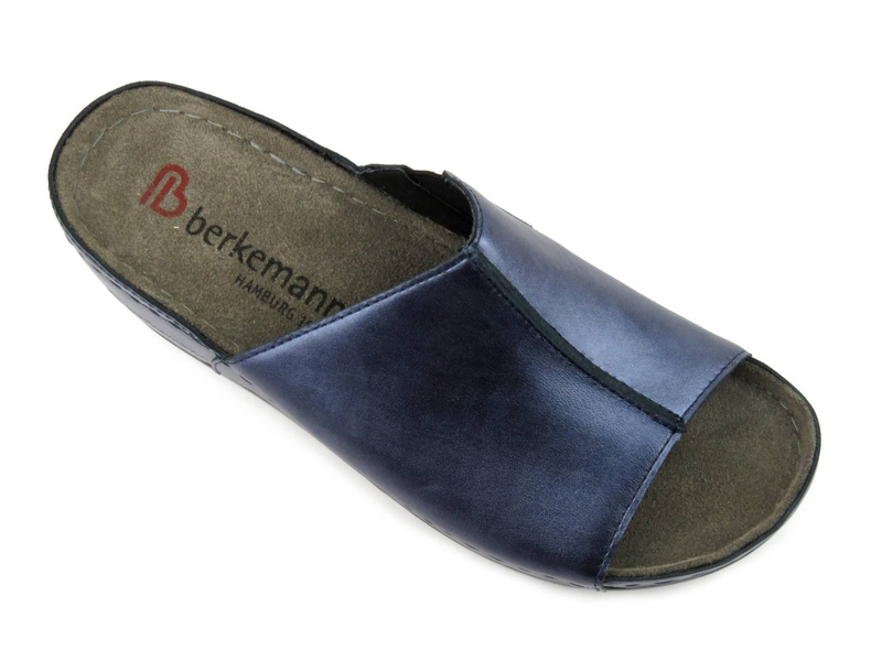 Pohodlné dámské pantofle bez špičky - Berkemann 01750, tmavě modrá