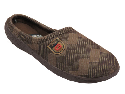 Měkké pánské domácí pantofle hnědé Gezer G98A252