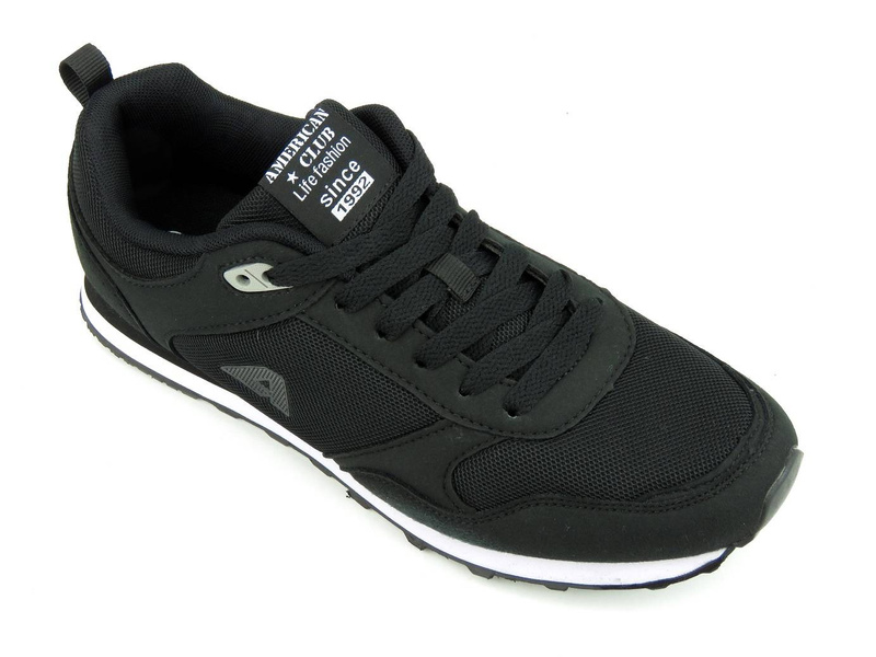 Měkká pánská sportovní obuv - American Club WT 19/21(22), černá