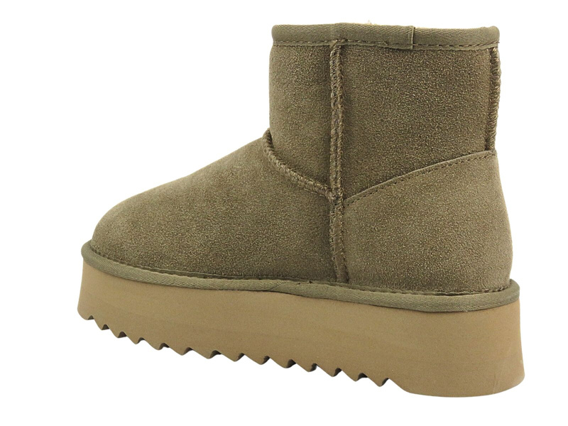 Dámské kožené sněhule na platformě Sokolski Z24-531 Brown Slip-on