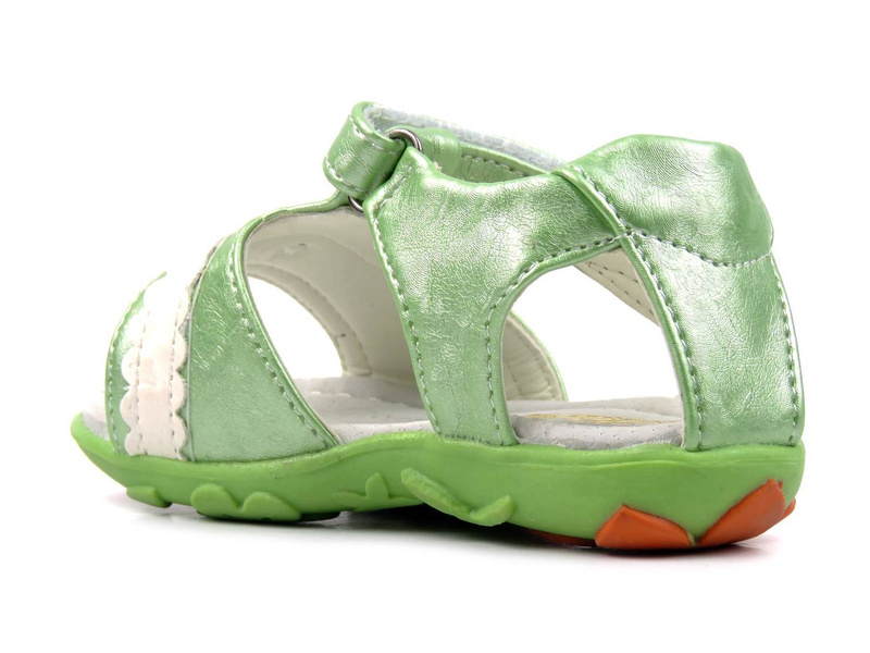 Dětské sandály s koženou stélkou - FLAMI 616-86612C, zelené