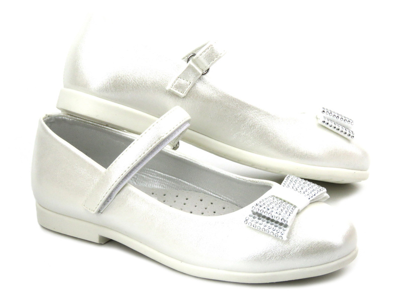 Elegantní boty, komunální lodičky na vysokém podpatku - Wojtyłko 22018, bílé