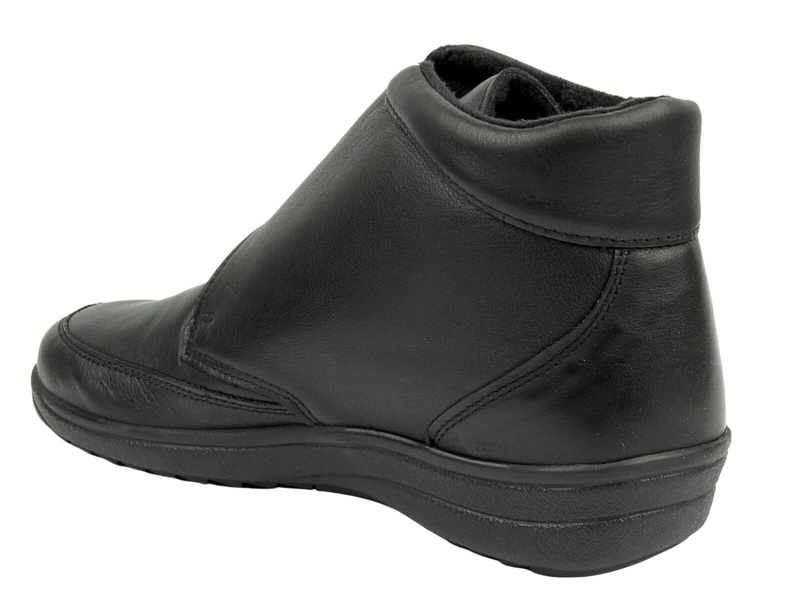 Dámské pohodlné kotníkové boty s vysokým pasem Comfortabel 990223-01 (H) - černé