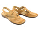 Dámské kožené sandály Helios Comfort 128, světle hnědé