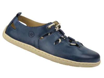 Barefoot dámské minimalistické kožené polobotky Helios Komfort 438B, tmavě modré